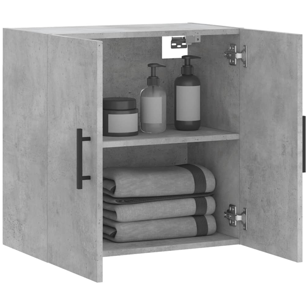 vidaXL 2 Door Concrete Grey Wall Cabinet Image 4