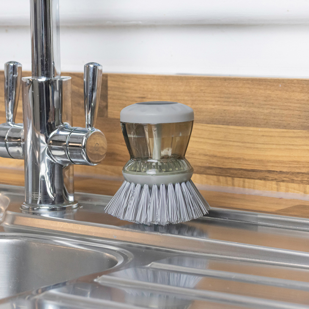 JVL Kitchen Soap Dispenser Scrubbing Brush Image 2