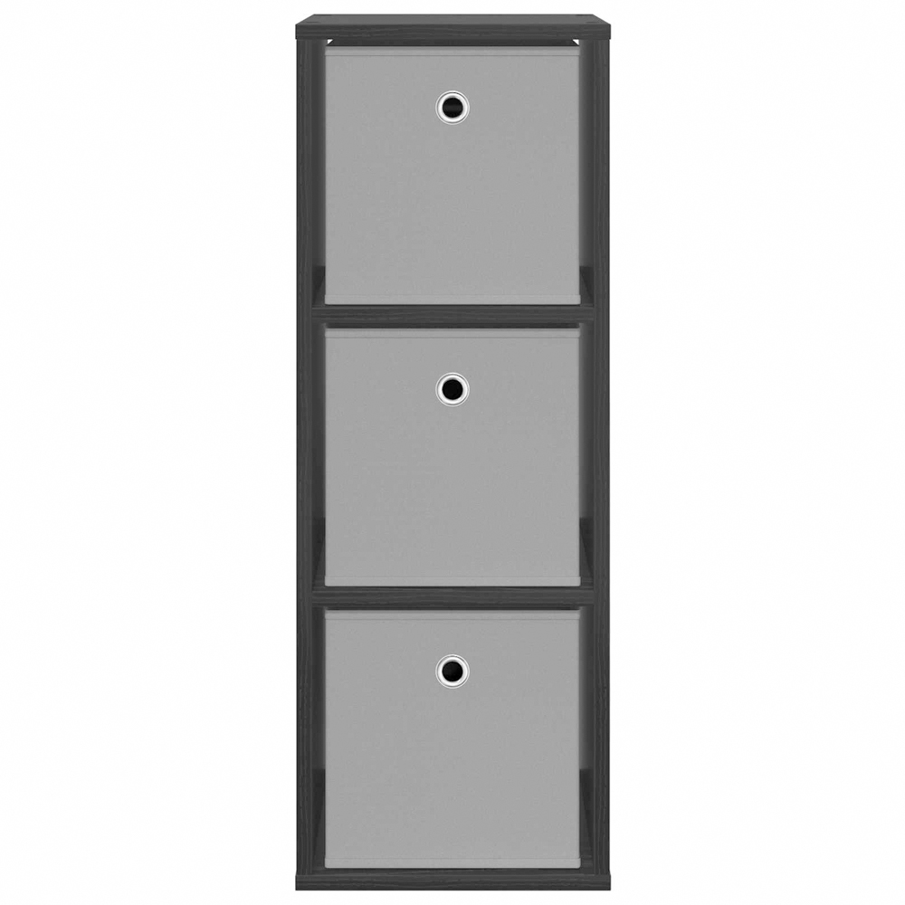 vidaXL 3 Drawer Black Oak Sideboard Image 3