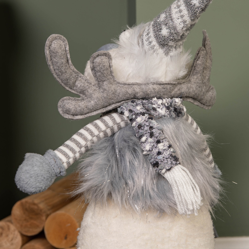 Samuel Alexander Light Up Grey Standing Reindeer Christmas Decoration Image 4