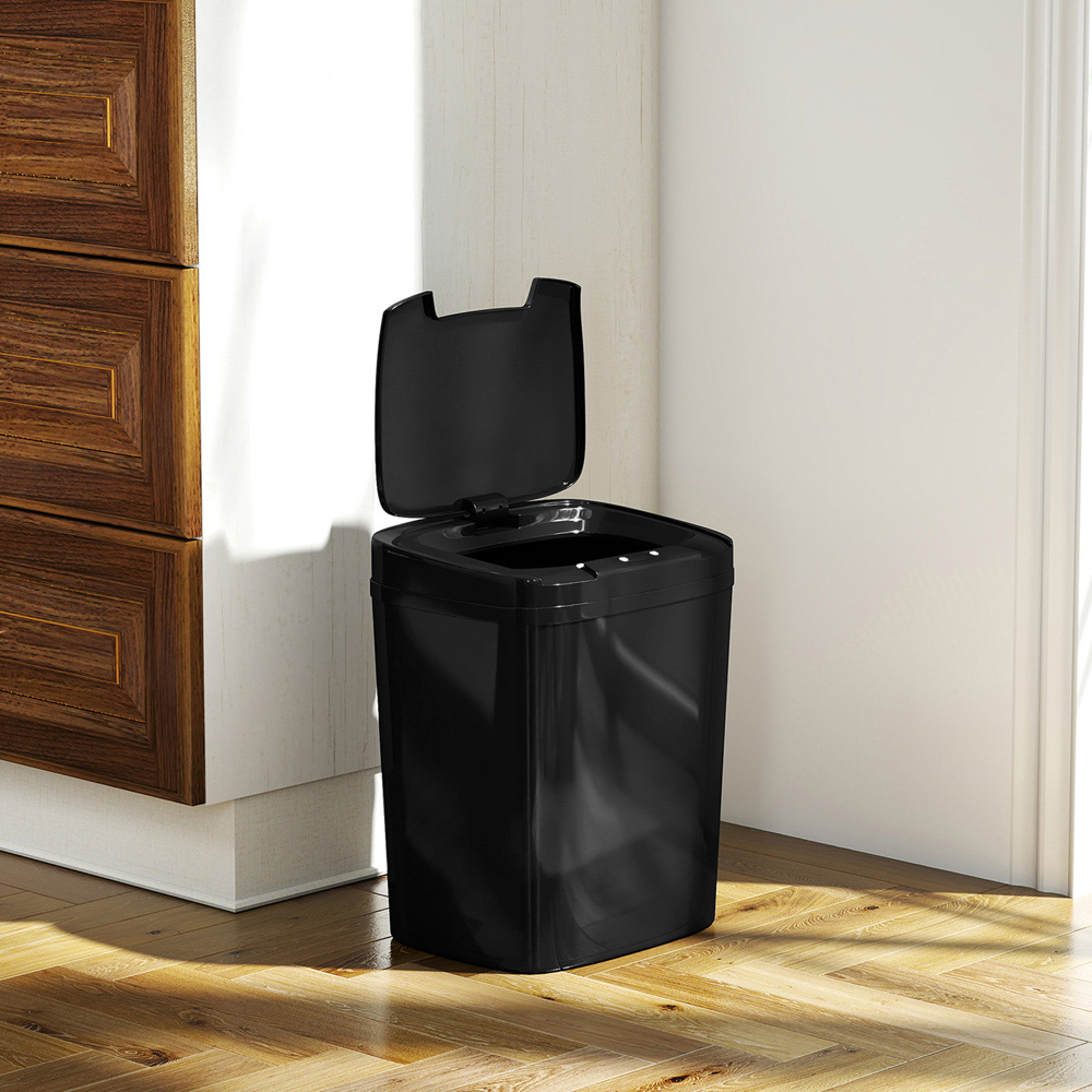 HOMCOM Black Automatic Kitchen Sensor Bin 15L Image 2