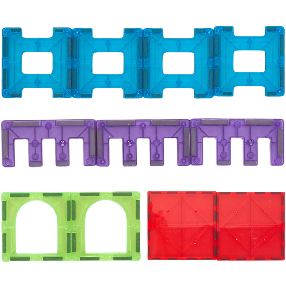 H&O Direct 120 Piece 3D Magnetic Tiles Building Block Toy Set Image 4