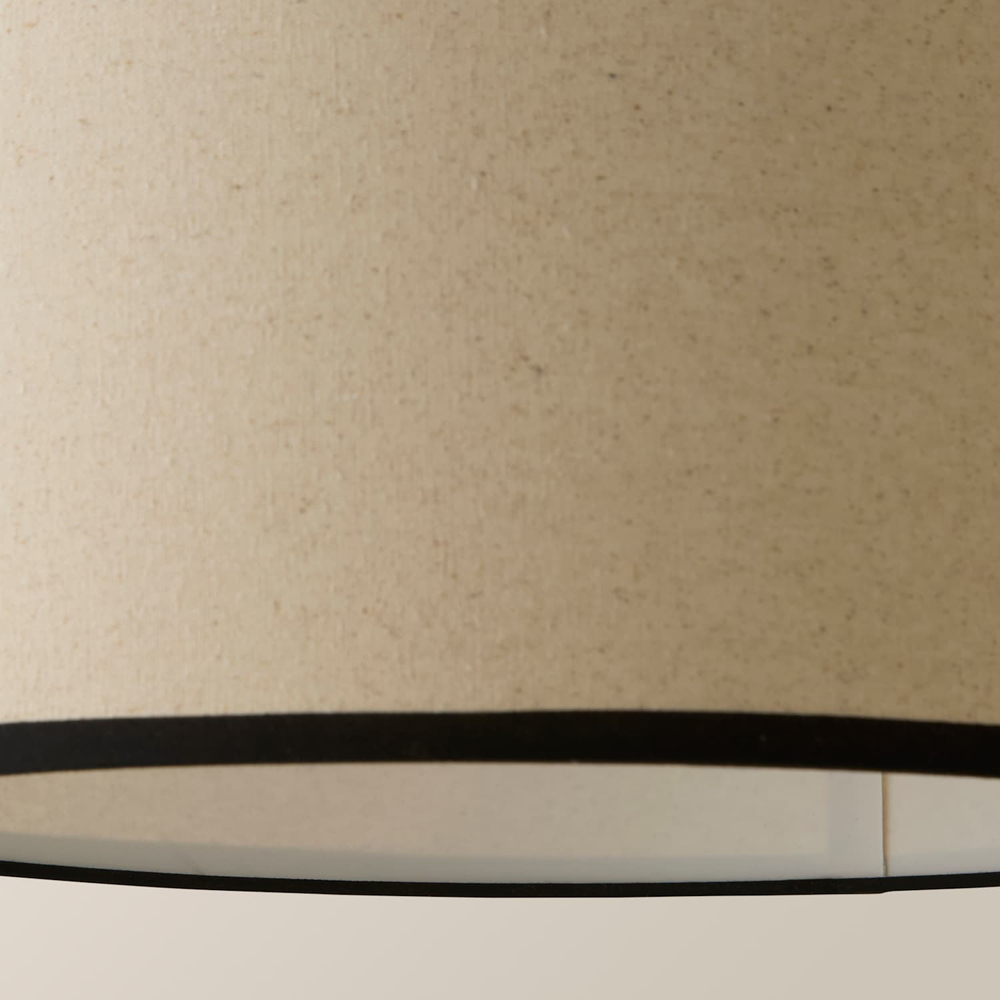 ValueLights Eva Linen Medium Drum Shade with Black Trim Image 4