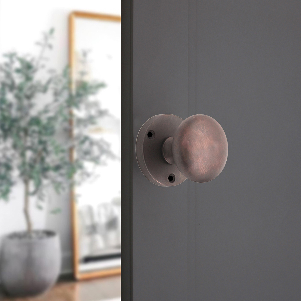 Spira Brass Aged Bronze Victorian Mortice Door Knob 2 Pack Image 2