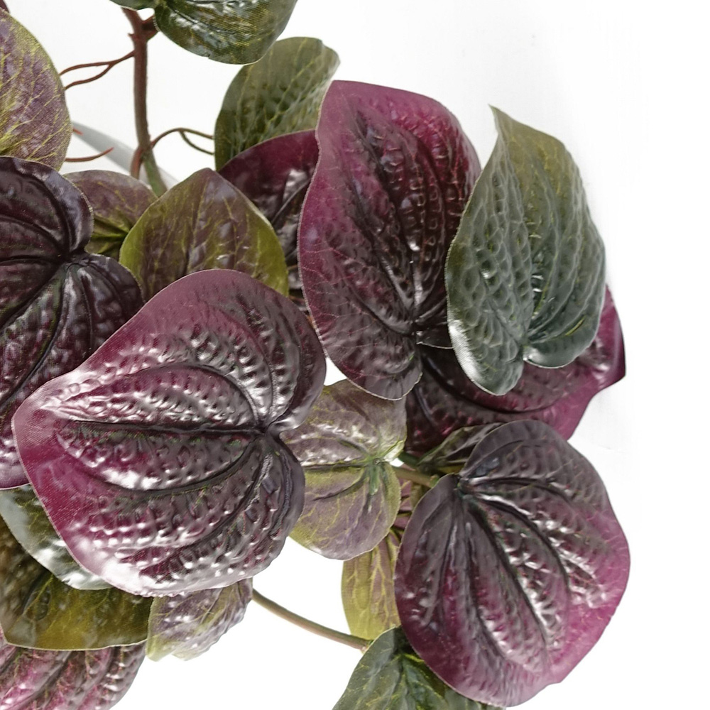 Leaf Trailing Purple Pothos Artificial Plant in Pot 35cm Image 3