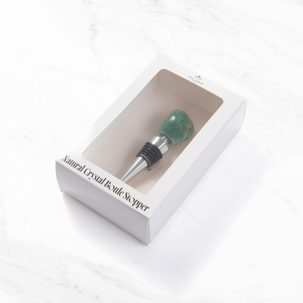 Myga Green Aventurine Crystal Bottle Stopper Image 2