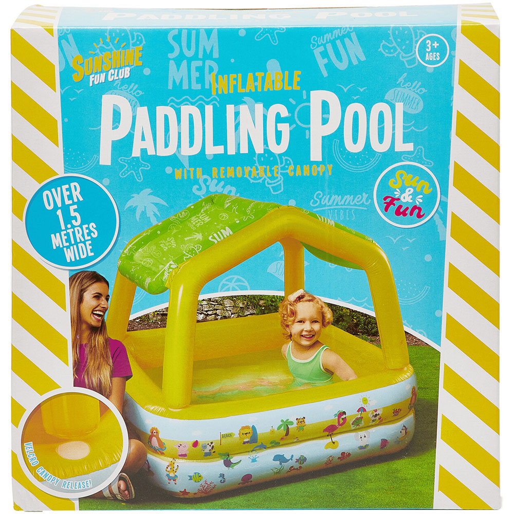 Paddling Pool with Removable Shade Image 6