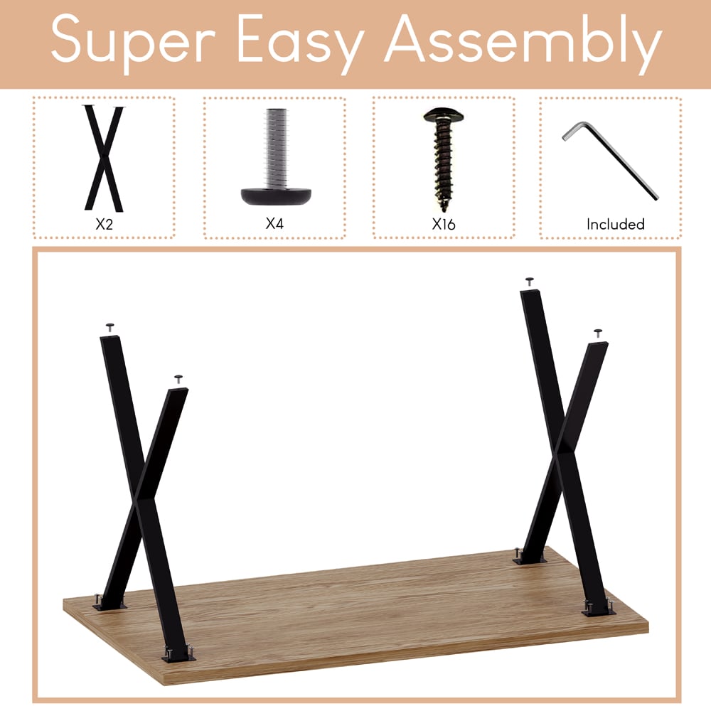 Vida Designs 4 Seater Oak Dining Table Image 7