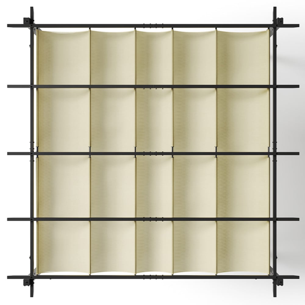 Living and Home Beige Square Metal Pergola Gazebo with Canopy 3 x 3m Image 4