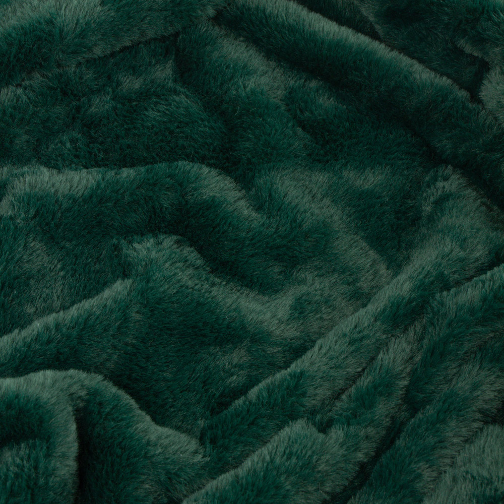 Furn Kallu Needle Green Double-Sided Faux Fur Throw 130 x 180cm Image 3
