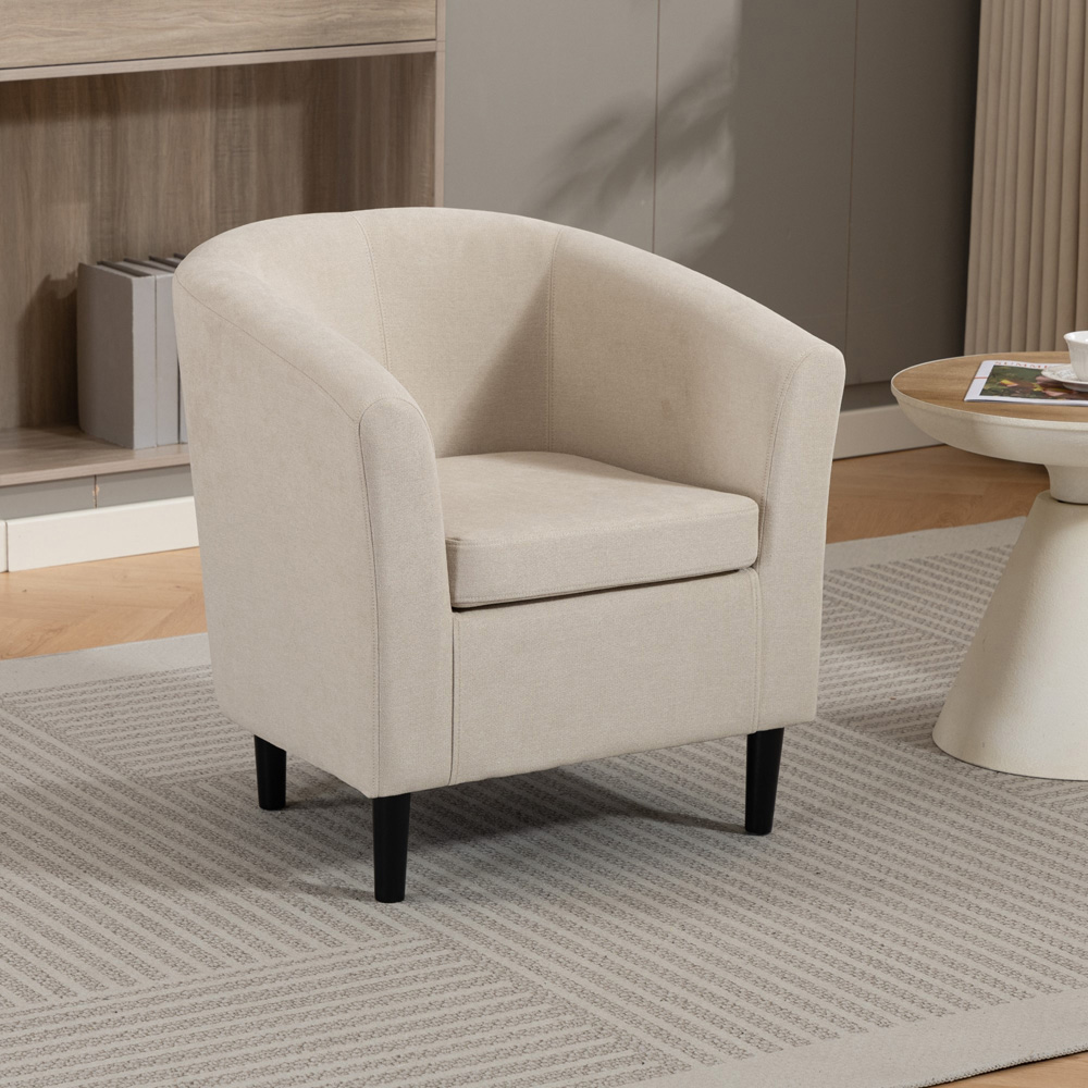 Artemis Home Beulah Beige Fabric Accent Chair Image 7