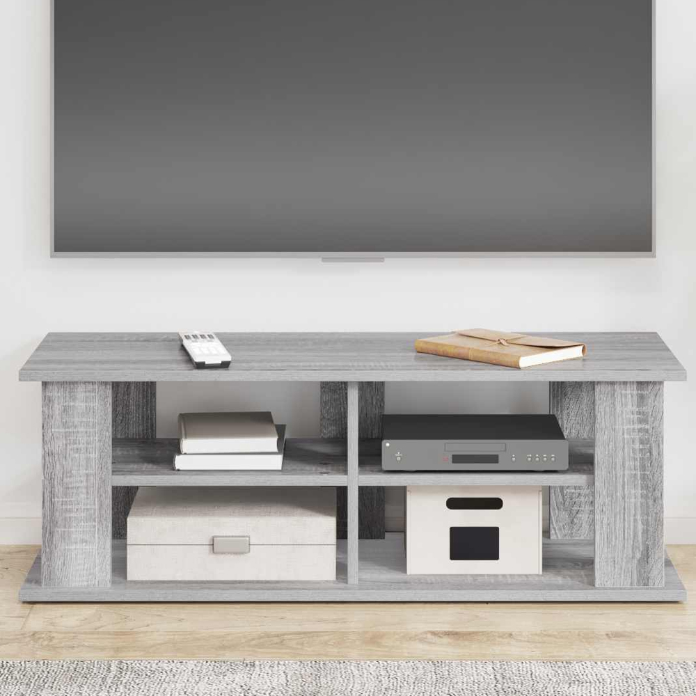 vidaXL 4 Shelf Grey Sonoma TV Stand Image 1