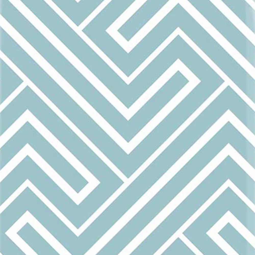 Warren Reed Designer Medium Blue and White Geometric Pattern Suitcase Image 3