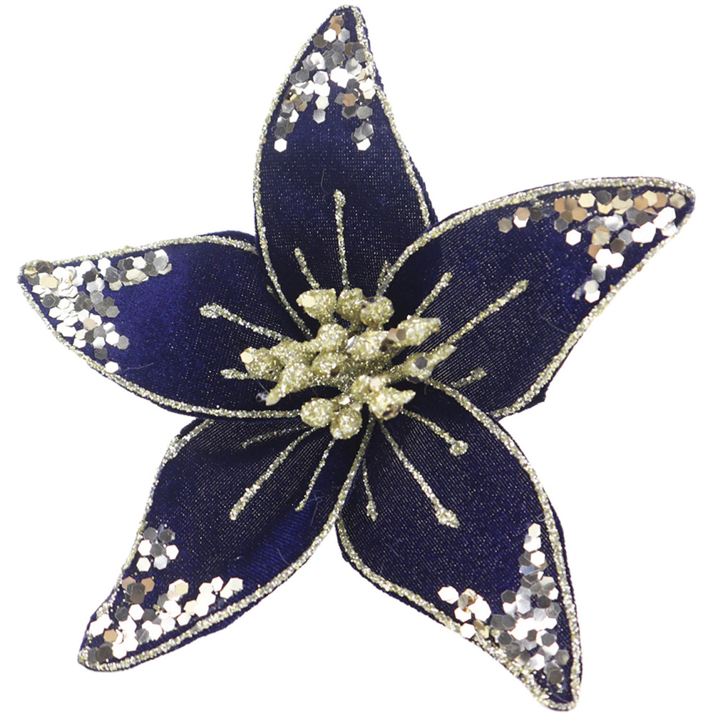 Gold Glitter Poinsettia Clip Image 6