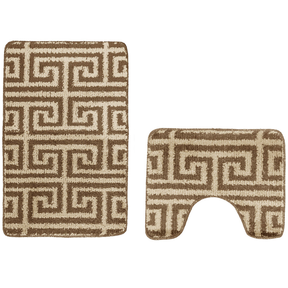 Velosso Luxe Latte Bath Mat Set Image 3
