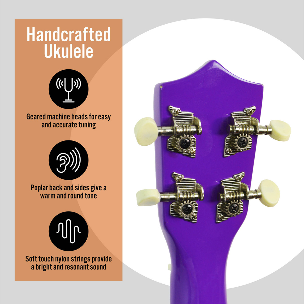 3rd Avenue Purple Soprano Ukulele Set Image 4