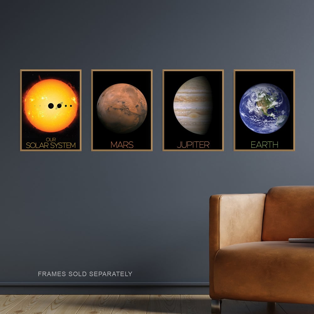 Artery8 Solar System and Planets Wall Art Print 30 x 41cm 4 Pack Image 2