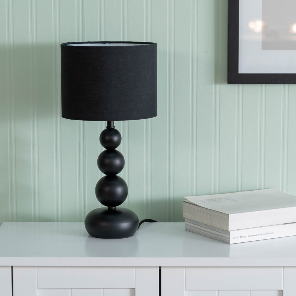 ValueLights Marissa 2 Pack Black Stacked Ball Touch LED Table Lamp Image 4