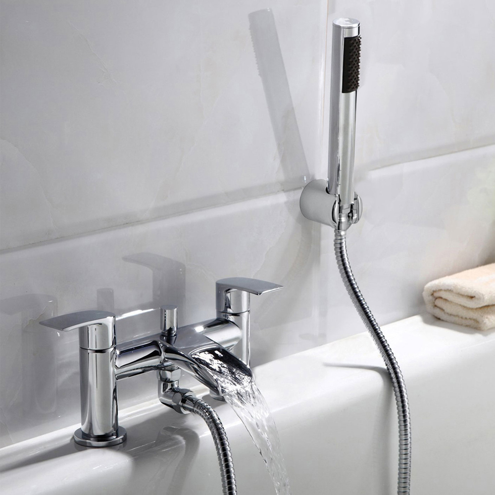 Nes Home Corry Waterfall Chrome Bath Shower Mixer Tap Image 2