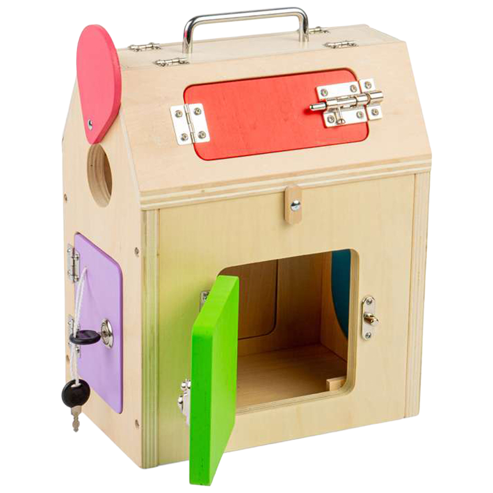 Bigjigs Toys Kids Wooden Latches and Catches House Image 4