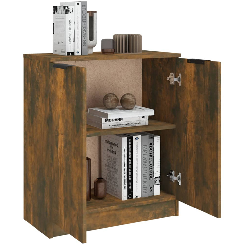 vidaXL 2 Door Smoked Oak Sideboard Image 6
