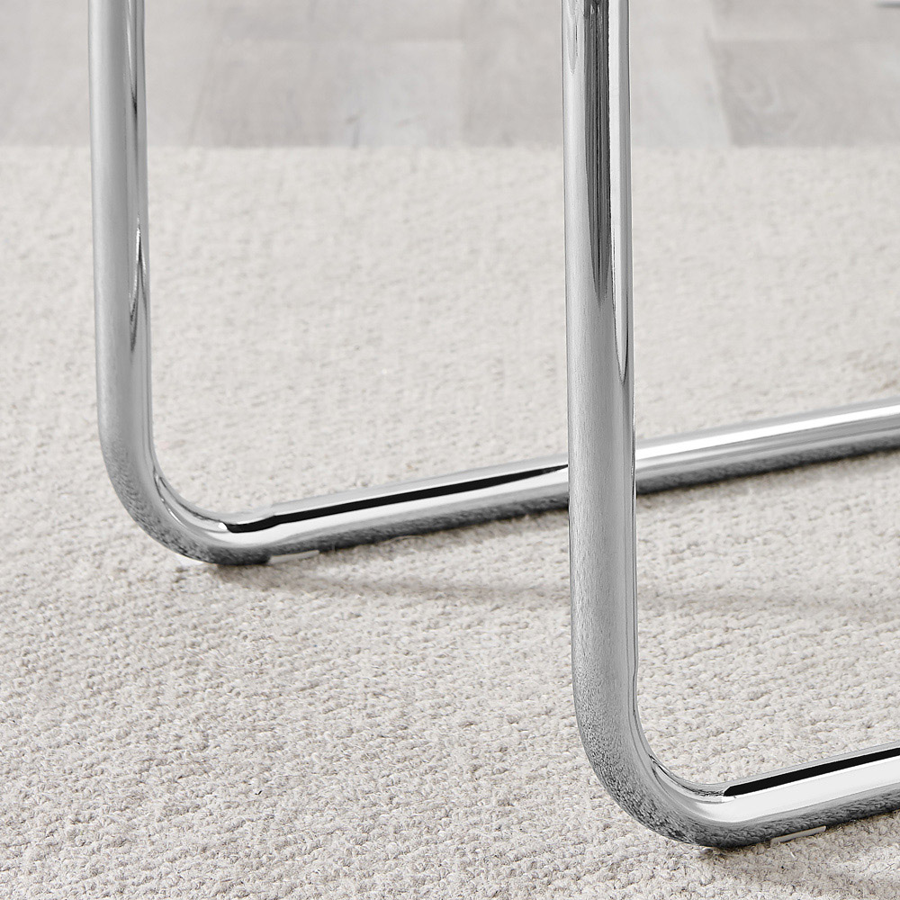 Furniturebox Fontana Set of 2 Green and Silver Dining Chair Image 4