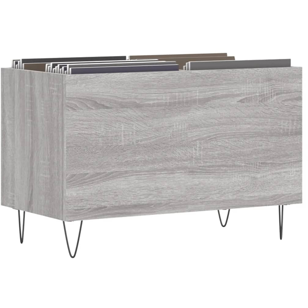 vidaXL Grey Sonoma Record Cabinet Image 3