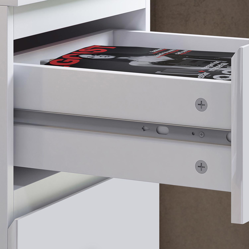 FWStyle Carlton 4 Drawer Matt White Deep Design Chest of Drawers Image 3