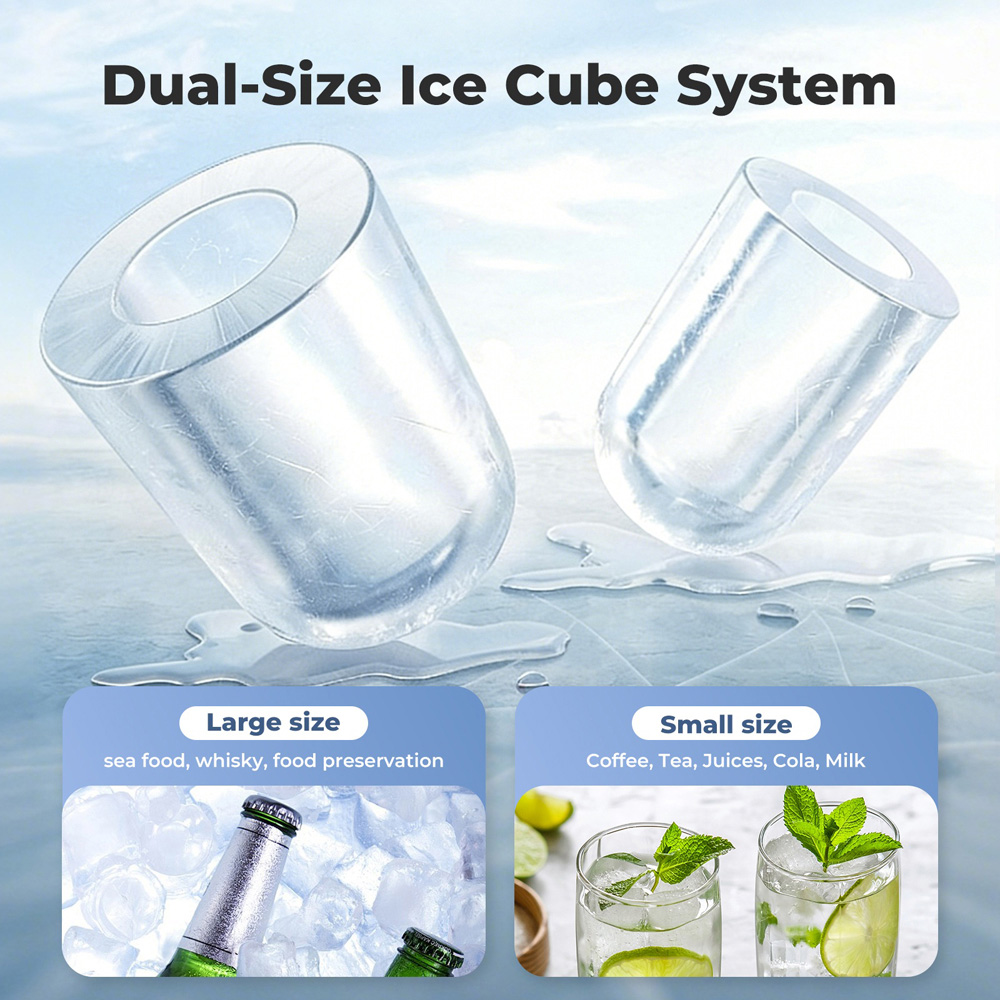 Spector ICE1006-12KG-BK-UK Countertop Ice Cube Maker Machine 100W Image 8