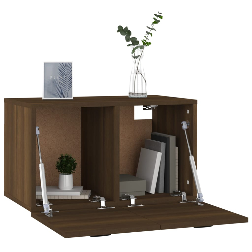 vidaXL Single Door Brown Oak Wall Cabinet Image 7