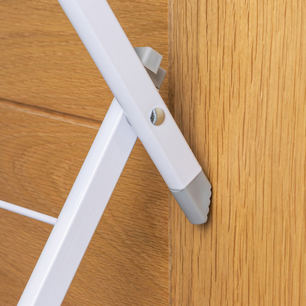JVL White Over Door Concertina Airer with Hooks 4.5m Image 6