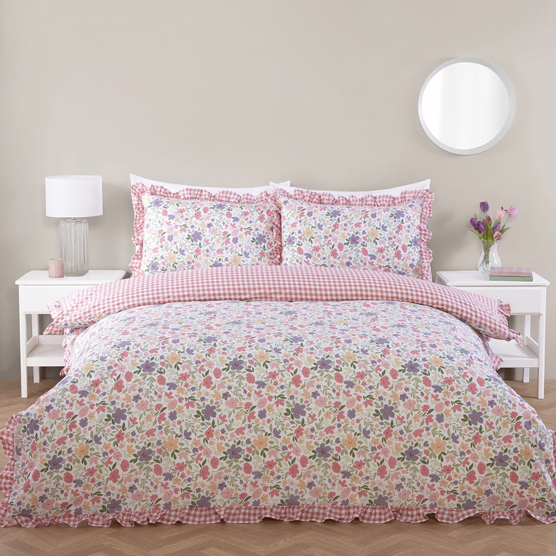Ayva Floral Duvet Set - Multicolour / Superking Image 1