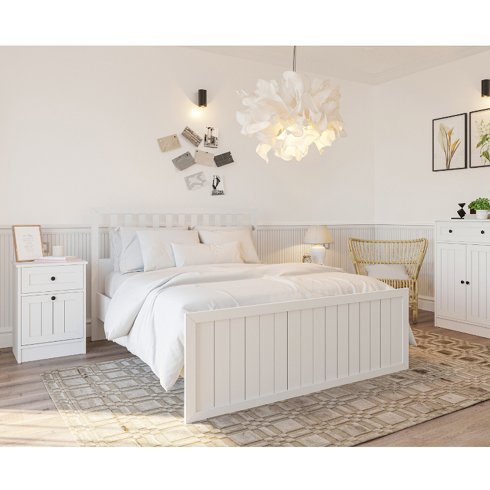 Evu VIENNA King Size White Childrens Bed Frame Image 2