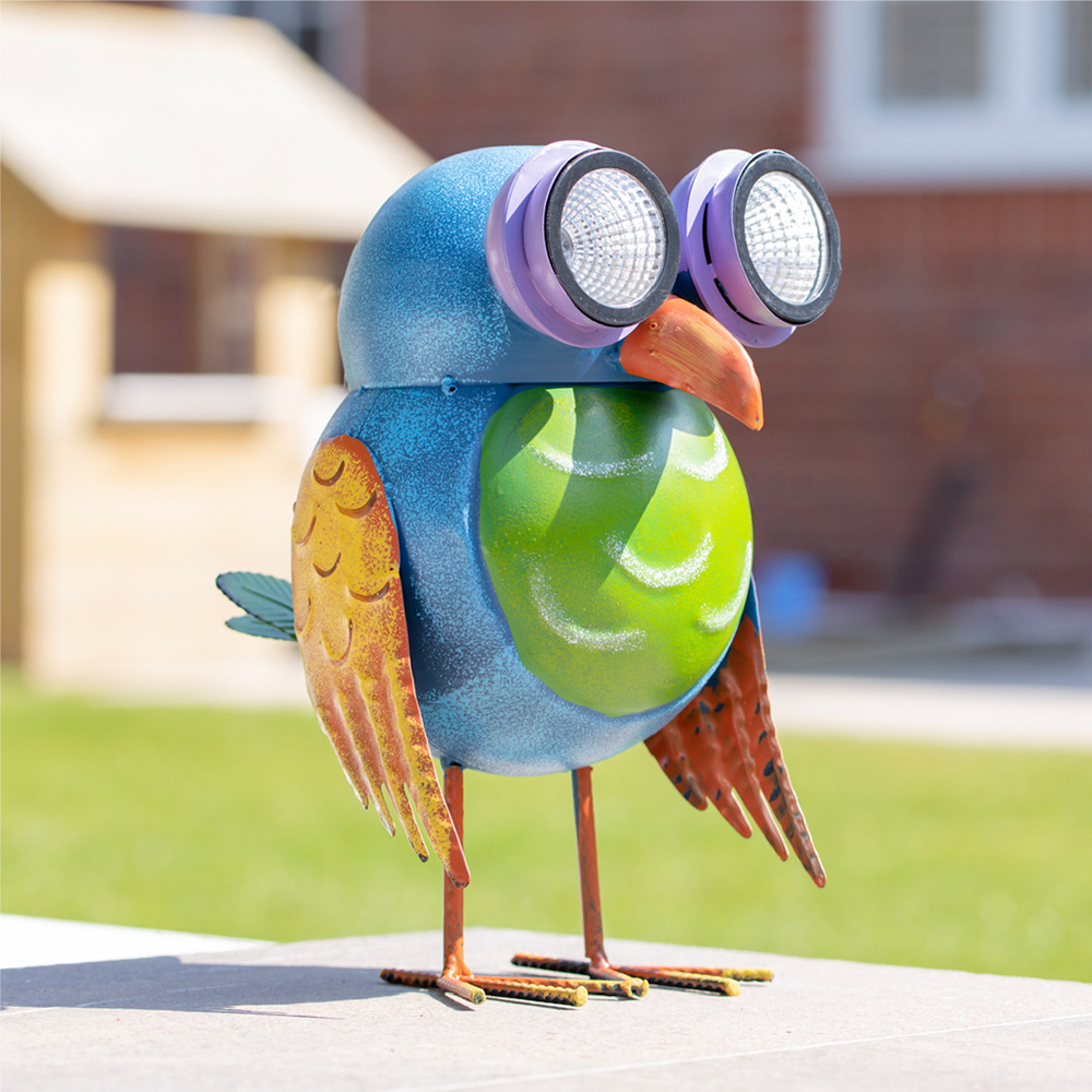 GardenKraft Metal Owl with LED Solar Light Image 5