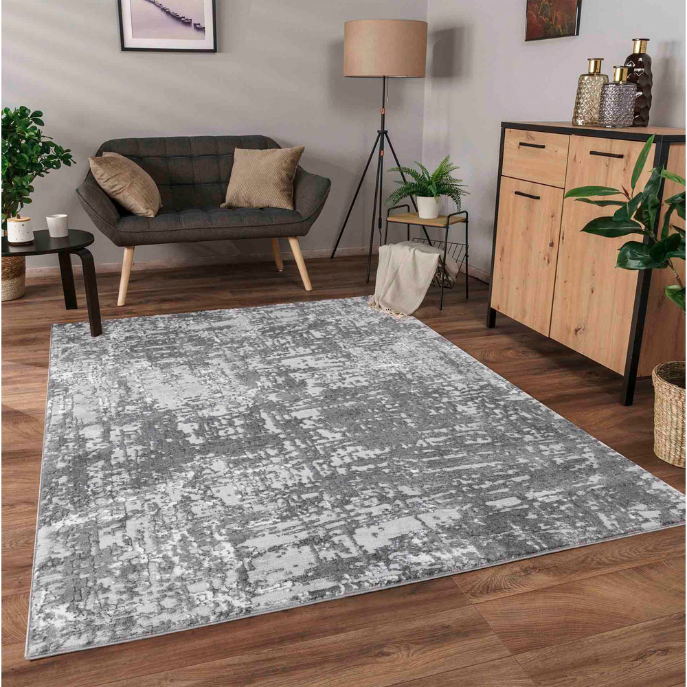Desire Rugs Serenity Grey Abstract Lines Rug 120 x 170cm Image 4