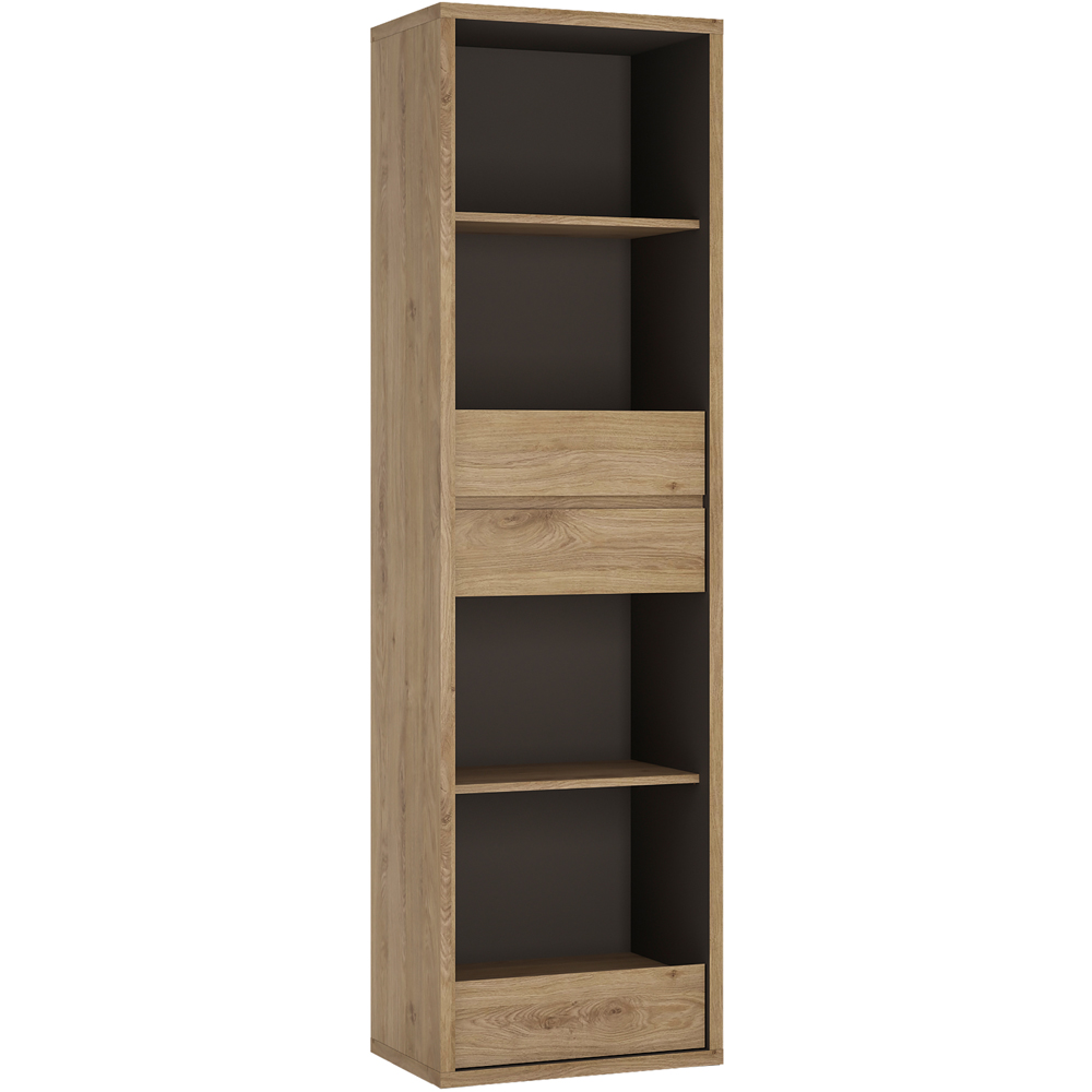 Florence Shetland 3 Drawer 4 Shelf Narrow Bookcase Image 2
