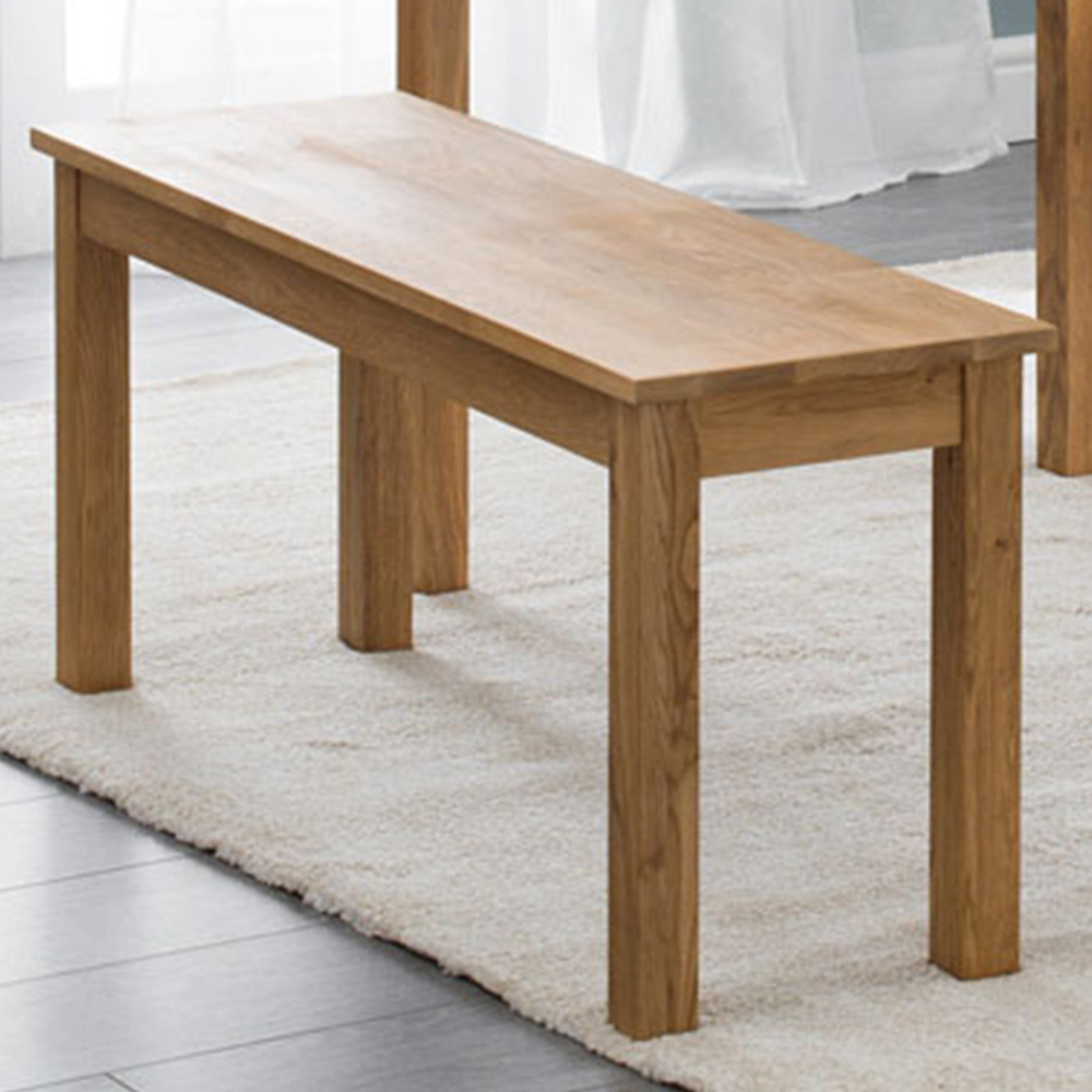 Julian Bowen Coxmoor 2 Seater Oak Dining Bench Image 1