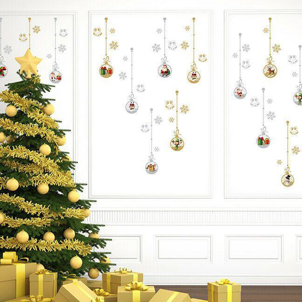 Walplus Gold and Silver Christmas Ornaments Self Adhesive Wall Sticker Image 2
