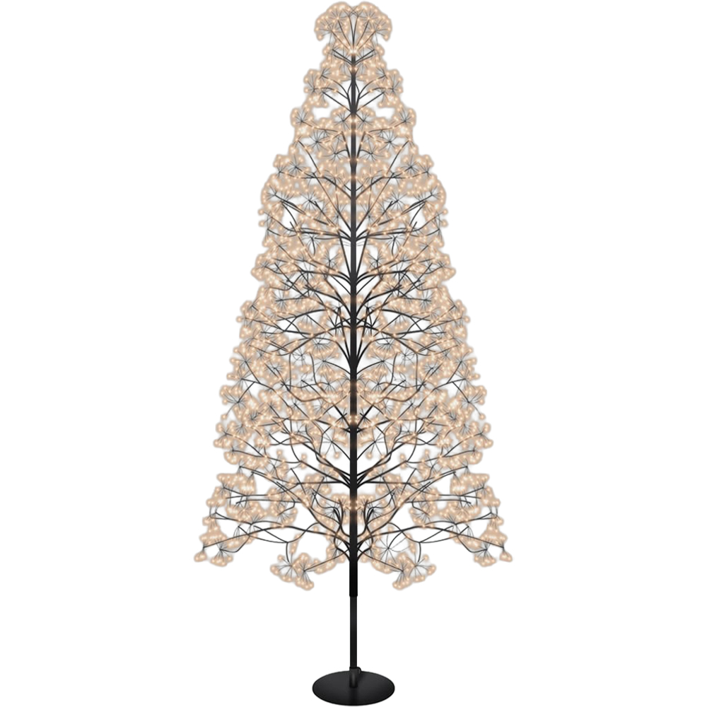 Xmas Haus 4008 Gold Micro LED Black Firework Tree 6.8ft  Image 1