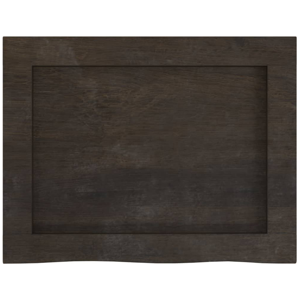 vidaXL 40 x 30 x 6cm Dark Brown Treated Solid Wood Oak Wall Shelf Image 4