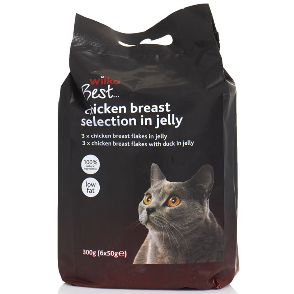 Wilko Best Chicken Breast Selection Cat Food 6 x 50g Image 1