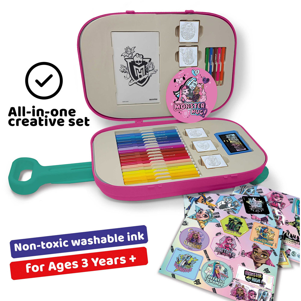 Multiprint Monster High Kids Colouring and Stamp Trolley Set Image 4