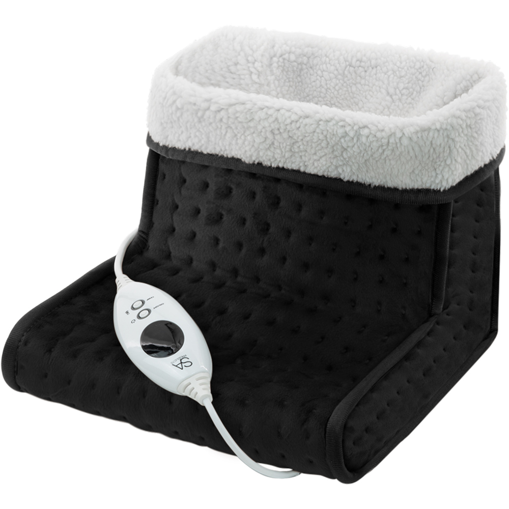 Black Electric Foot Warmer with 6 Heat Settings Image 1