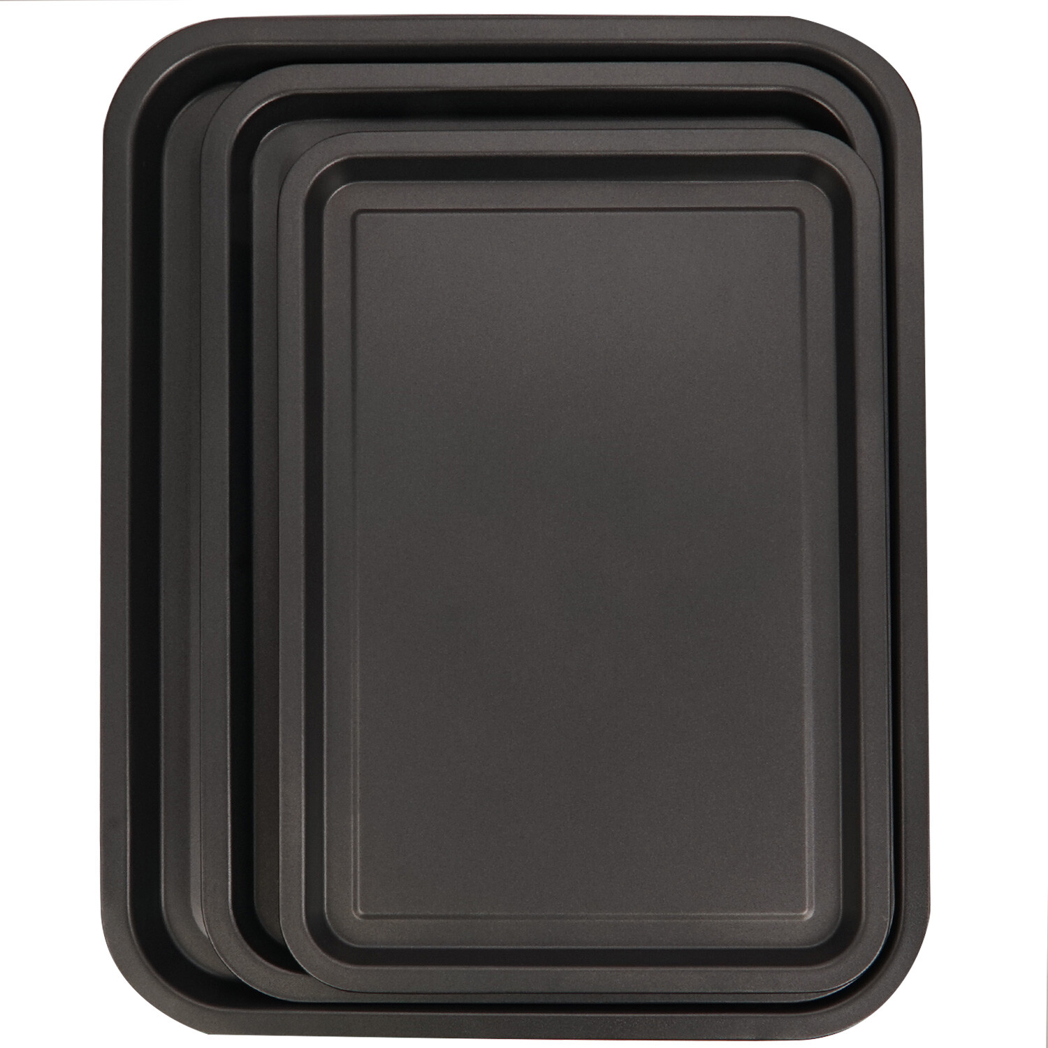 Black Oven Tray Set of 3 Image 1