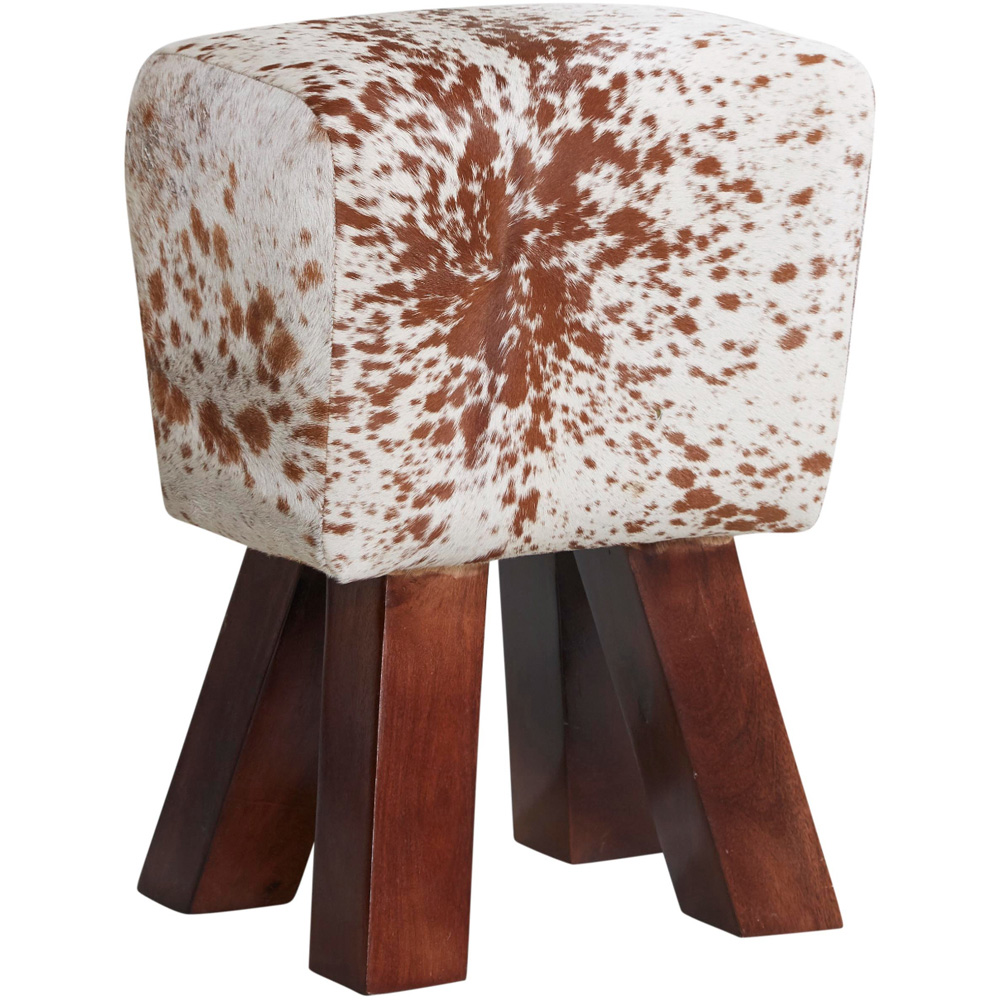 Brooklyn Natural Cowhide Footstool Image 2