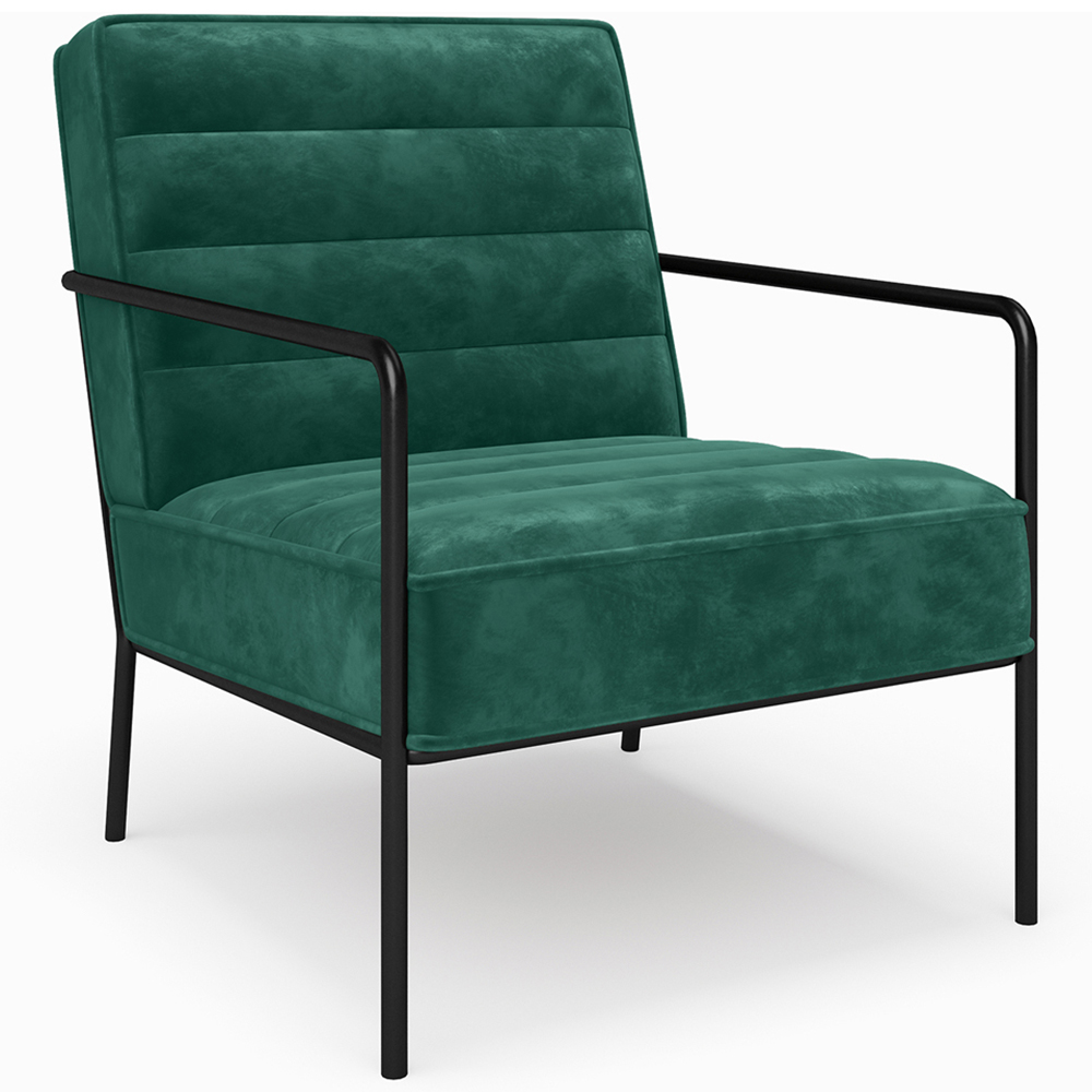 Dorel Bookham Green Velvet Accent Chair Image 2