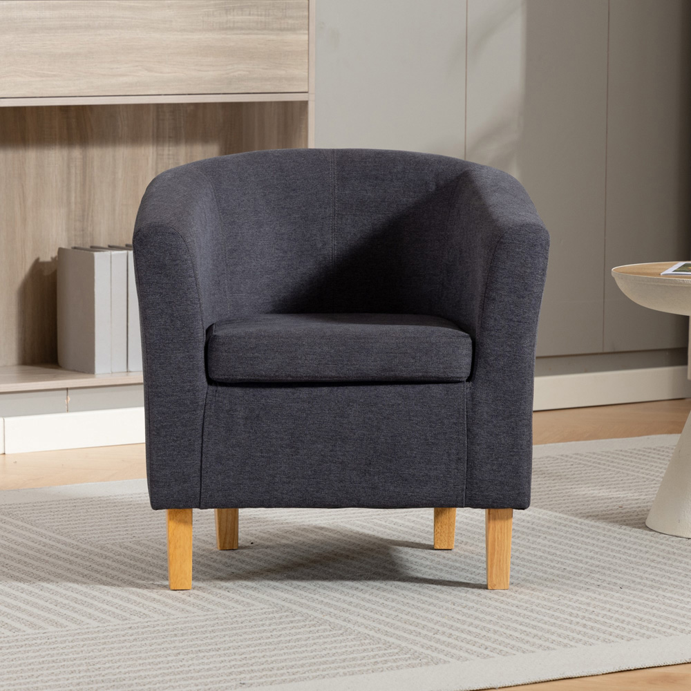 Artemis Home Millie Charcoal Grey Fabric Accent Chair Image 3