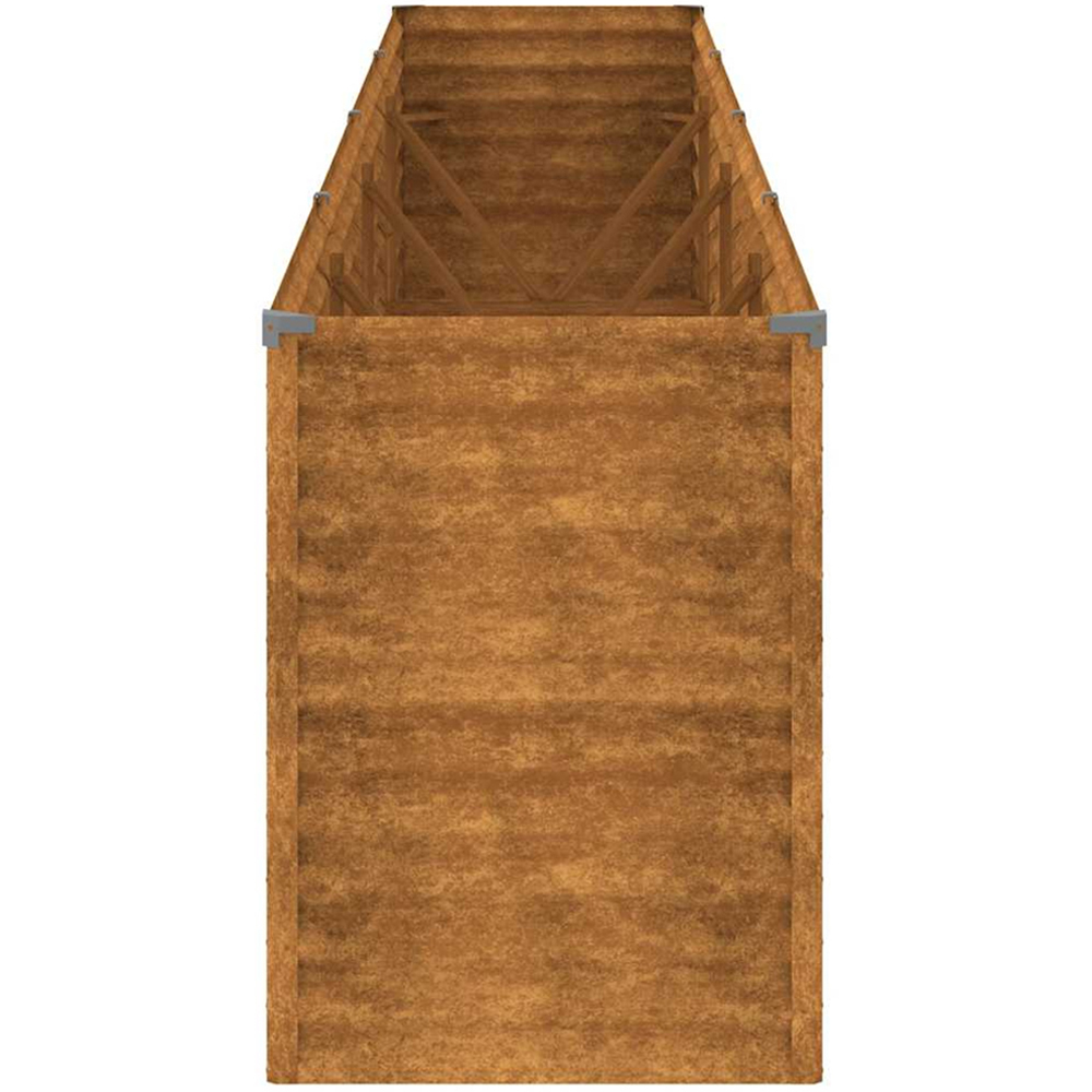 vidaXL Brown Corten Steel Raised Garden Bed 385 x 50 x 69cm Image 3
