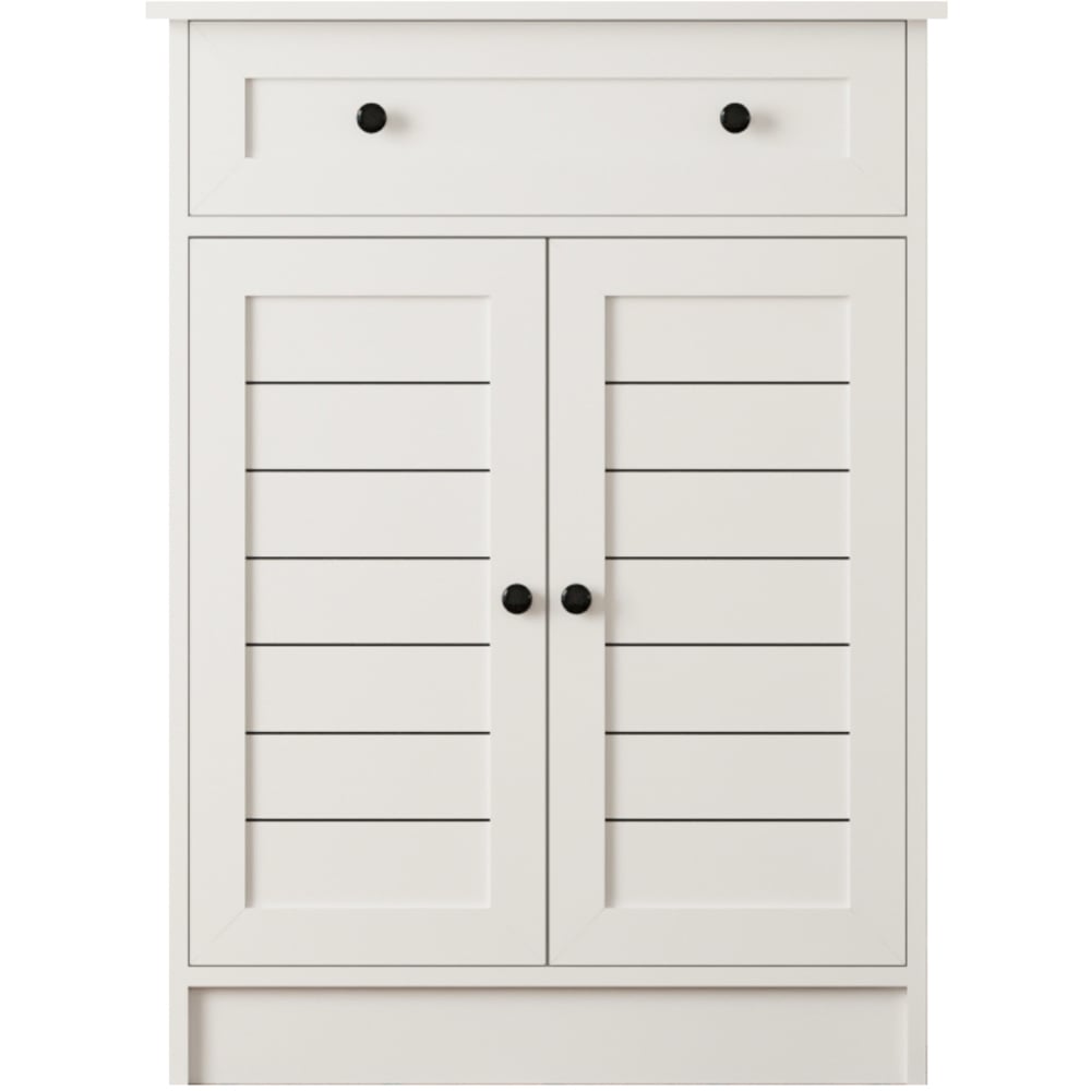 Evu VENICE 2 Door Single Drawer Soft White Sideboard Image 2