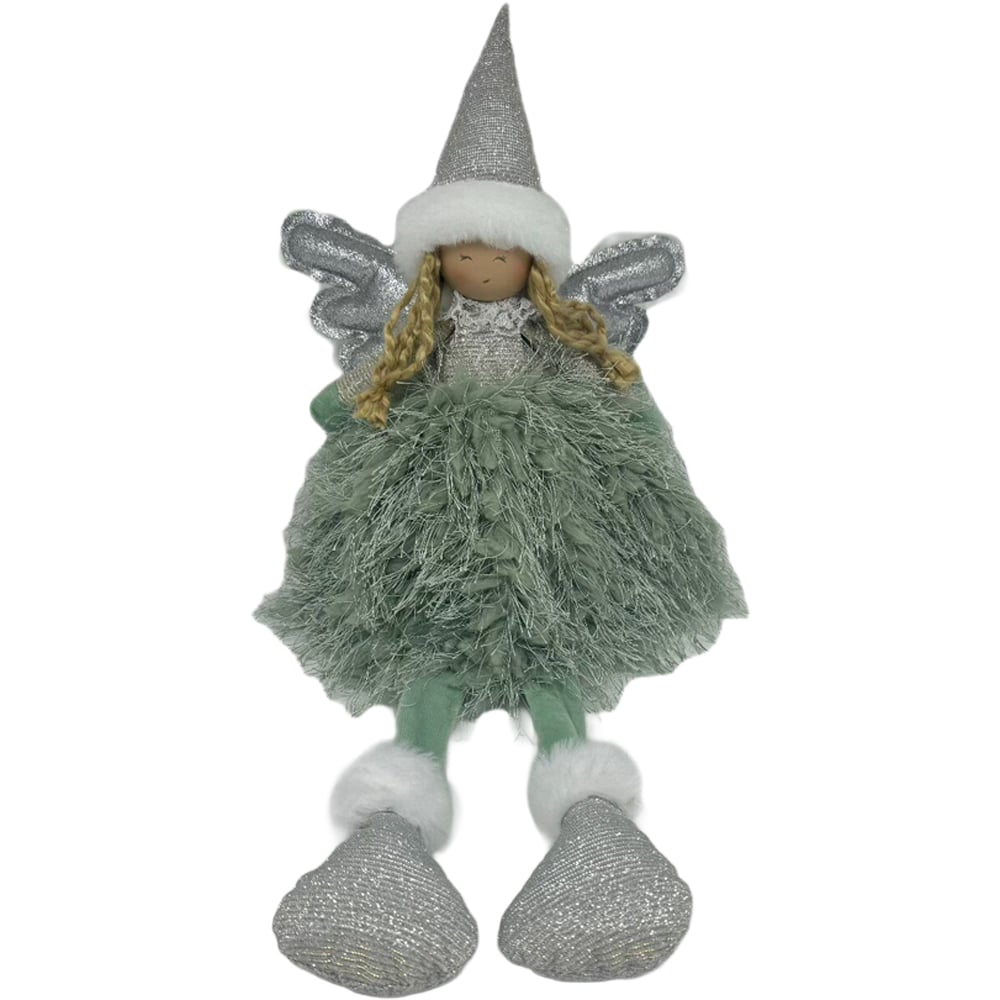Cosy Cottage Sitting Fairy - Green Image